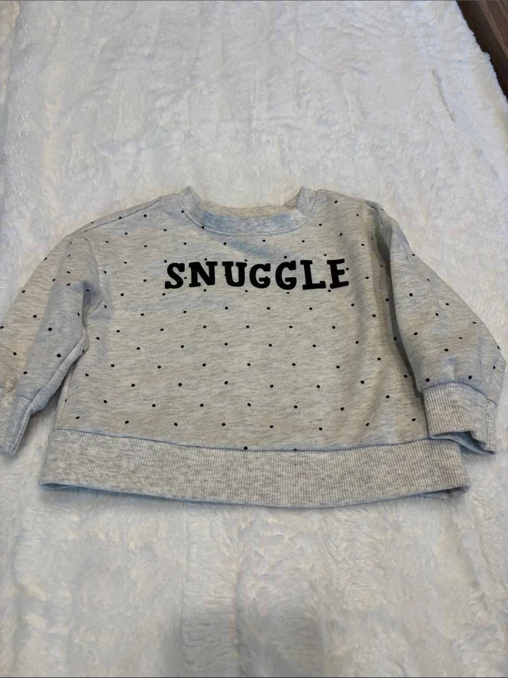 Carter's Light Gray Polka Dot 'Snuggle' tracksuit set 12 months ago